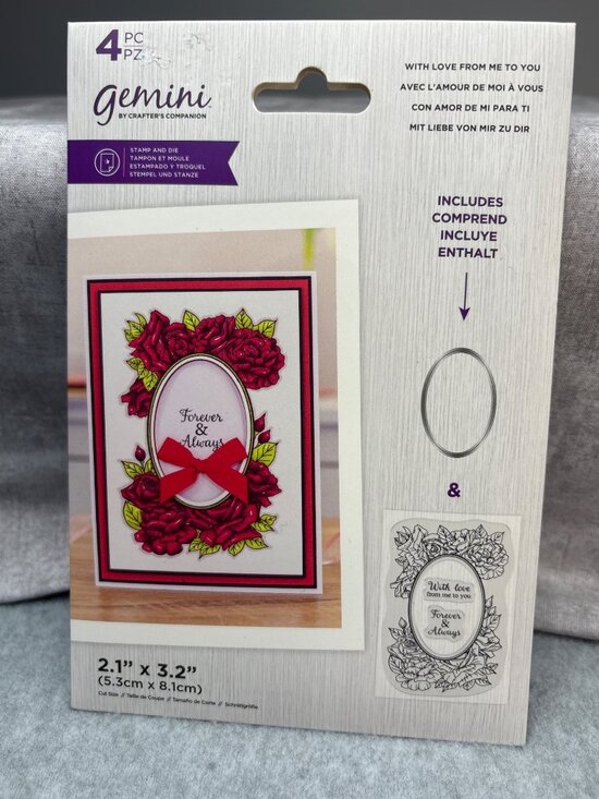 Crafters Companion Other - Gemini 4-Pc Stamp Die Set Floral Frame "Forever & Always" Cardmaking Craft Suppl